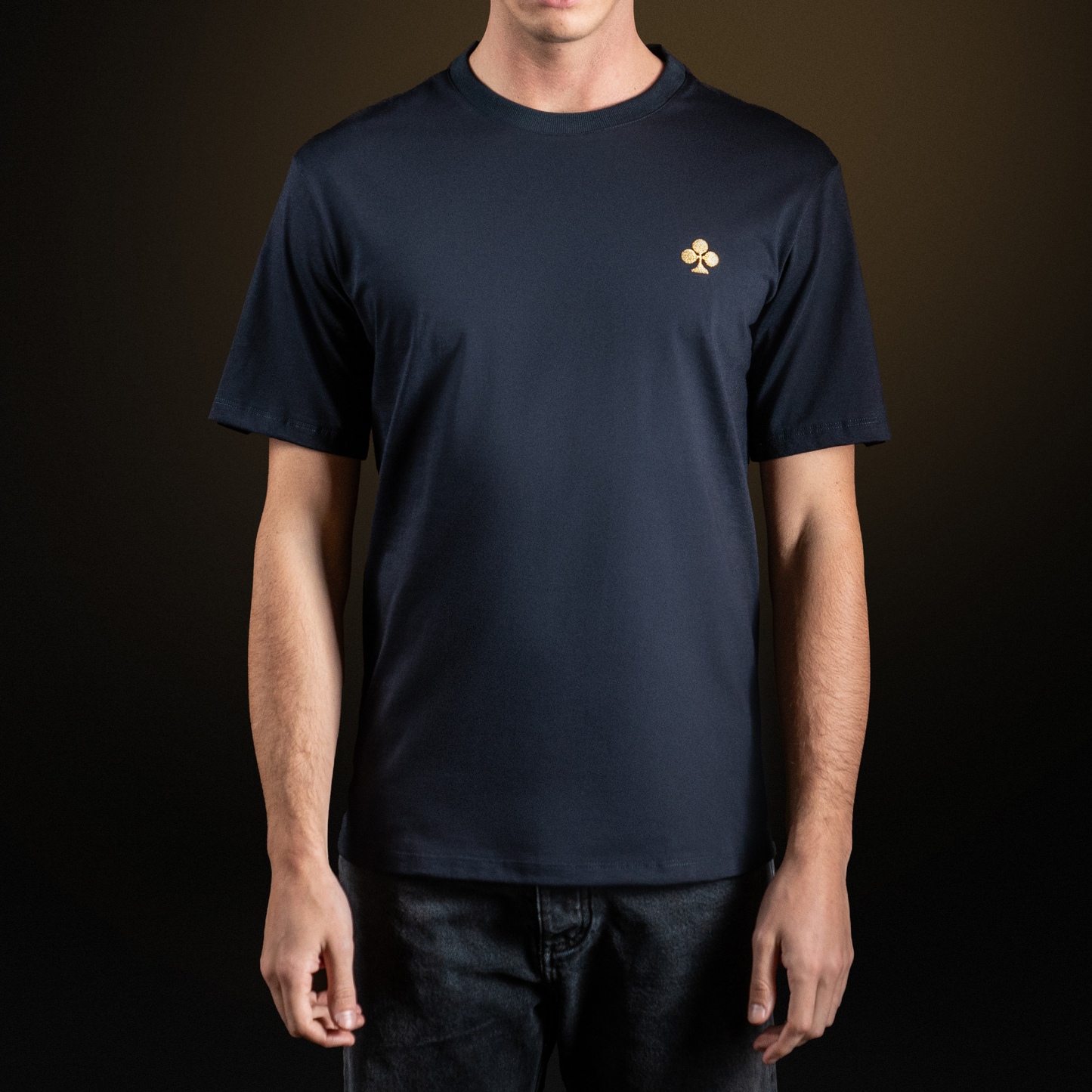 T-shirt in cotone blu navy