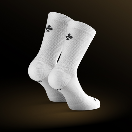 Chaussettes vélo blanches