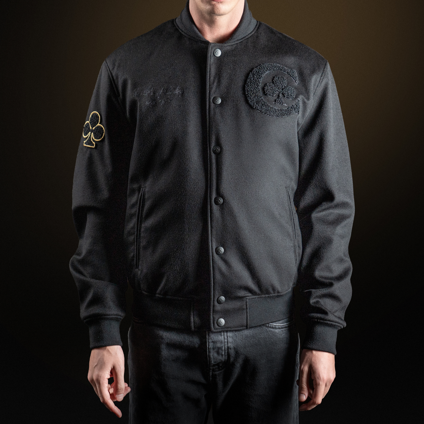 Veste varsity noire